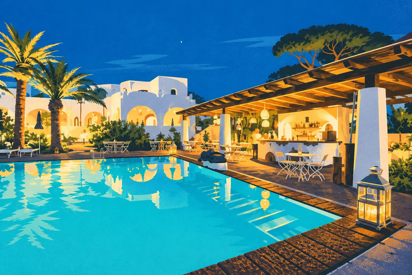 Illustration — Poolside pavilion — La Sciara Resort